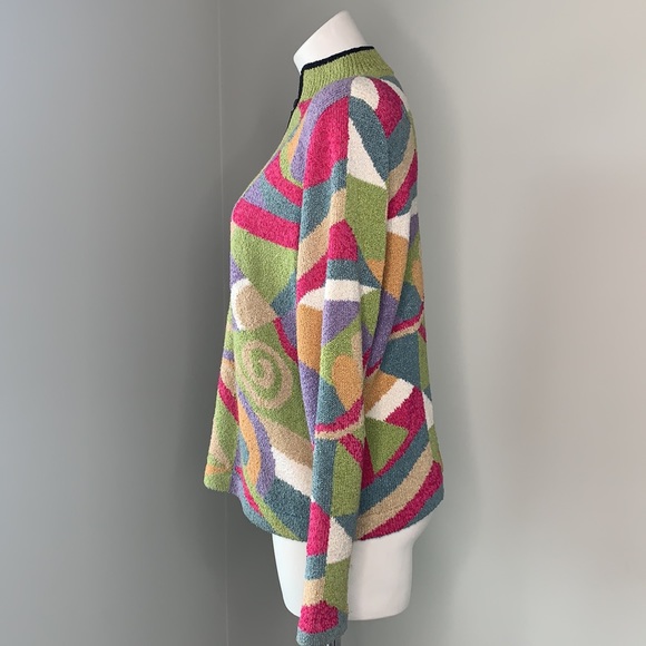 Vintage 1980s South Cotton Light Full Zip Cardigan size XL - Picture 4 of 7